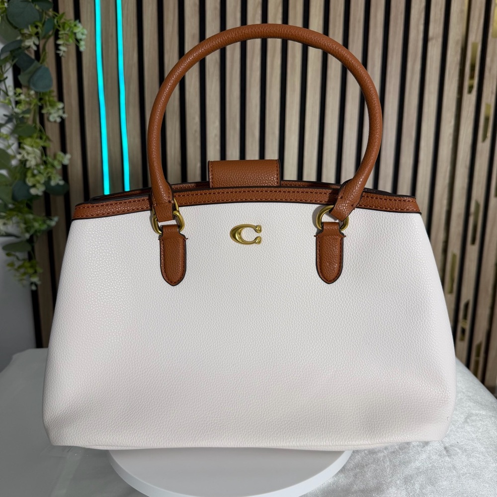 🌼 COACH🧡Legacy Medium Pebble Leather Carryall Bag 28 Satchel CU025 (Free Gift)
